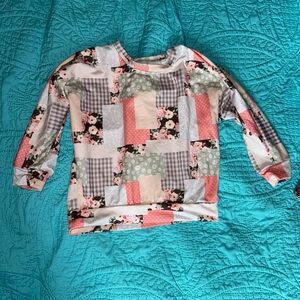 Floral Patchwork Kids Top by Little Foxies